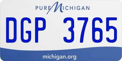 MI license plate DGP3765