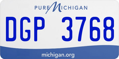 MI license plate DGP3768
