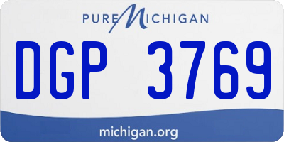 MI license plate DGP3769