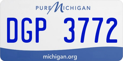 MI license plate DGP3772