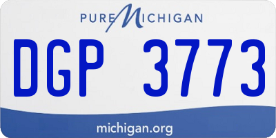 MI license plate DGP3773