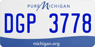 MI license plate DGP3778