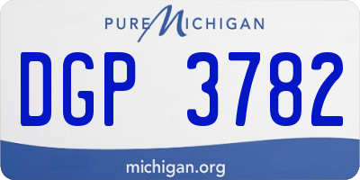MI license plate DGP3782