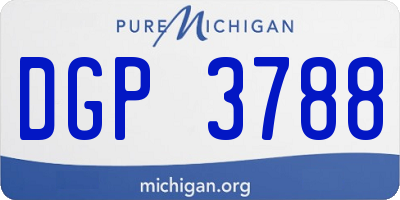 MI license plate DGP3788