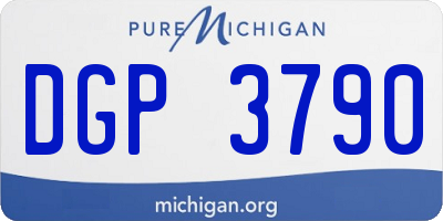 MI license plate DGP3790