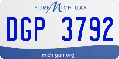 MI license plate DGP3792