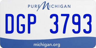 MI license plate DGP3793