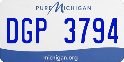 MI license plate DGP3794