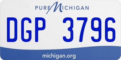 MI license plate DGP3796