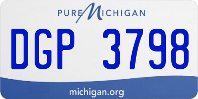 MI license plate DGP3798