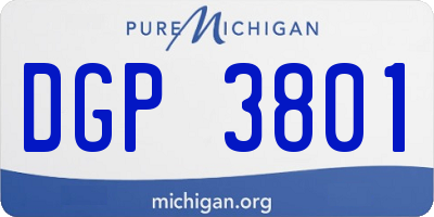 MI license plate DGP3801