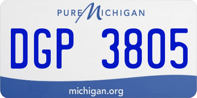 MI license plate DGP3805