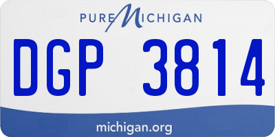 MI license plate DGP3814