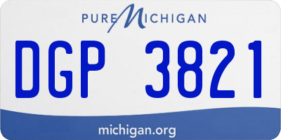 MI license plate DGP3821