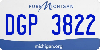 MI license plate DGP3822