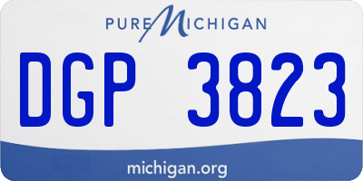 MI license plate DGP3823
