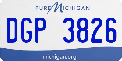 MI license plate DGP3826