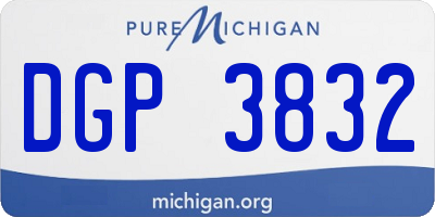 MI license plate DGP3832