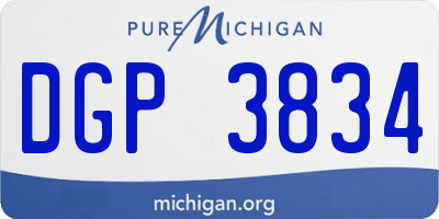 MI license plate DGP3834