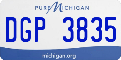 MI license plate DGP3835