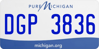 MI license plate DGP3836