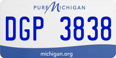 MI license plate DGP3838