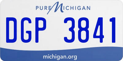 MI license plate DGP3841