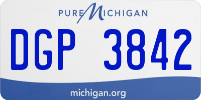 MI license plate DGP3842