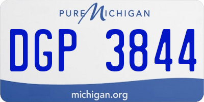 MI license plate DGP3844
