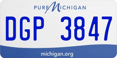 MI license plate DGP3847