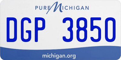 MI license plate DGP3850