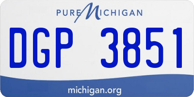 MI license plate DGP3851