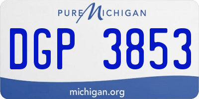 MI license plate DGP3853