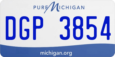 MI license plate DGP3854