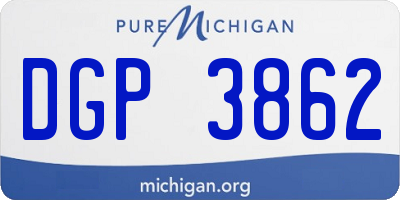 MI license plate DGP3862
