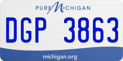 MI license plate DGP3863