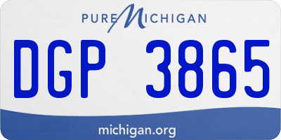 MI license plate DGP3865