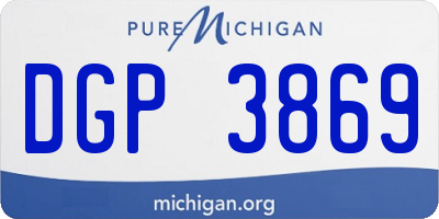 MI license plate DGP3869