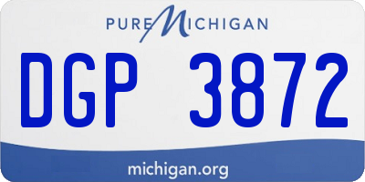 MI license plate DGP3872