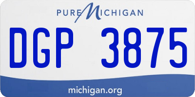 MI license plate DGP3875