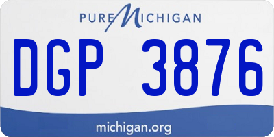 MI license plate DGP3876