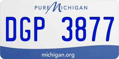 MI license plate DGP3877