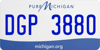MI license plate DGP3880