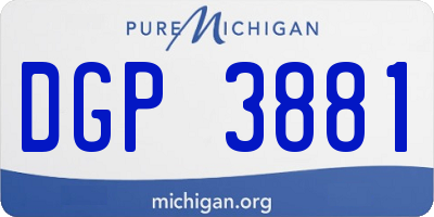 MI license plate DGP3881