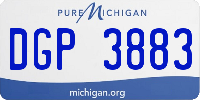 MI license plate DGP3883