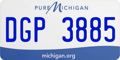 MI license plate DGP3885