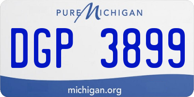 MI license plate DGP3899