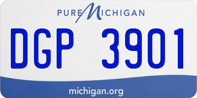 MI license plate DGP3901
