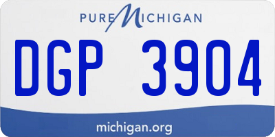 MI license plate DGP3904