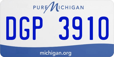 MI license plate DGP3910